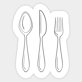 Spoon fork knife Sticker